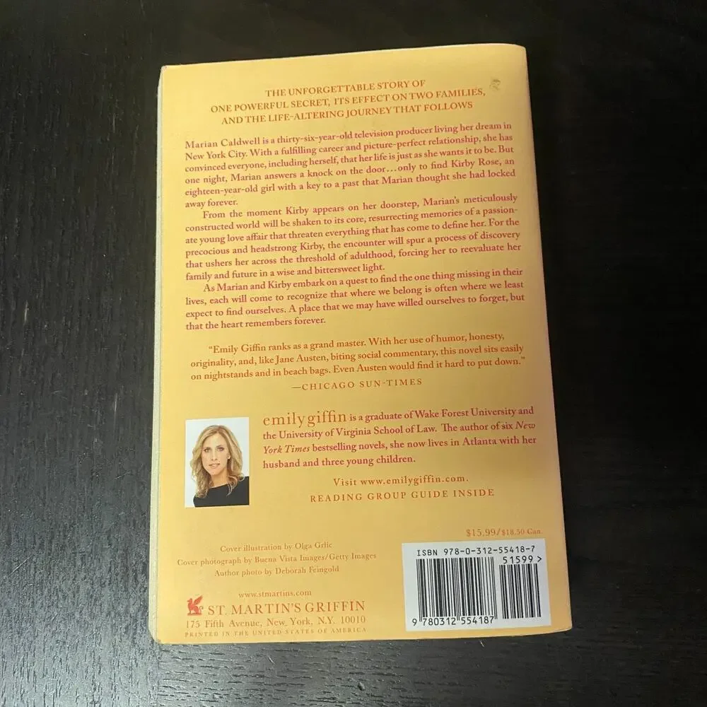 Where We Belong : A Novel by Emily Giffin (2013, Trade Paperback)